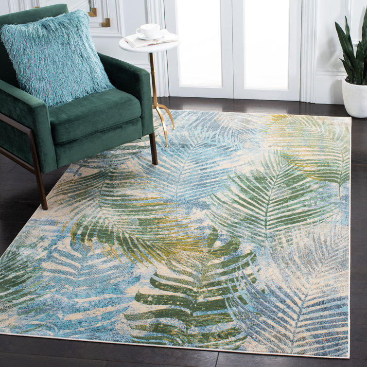 Bay Isle Home Kinser Floral Blue/Green/Beige Area Rug & Reviews Wayfair